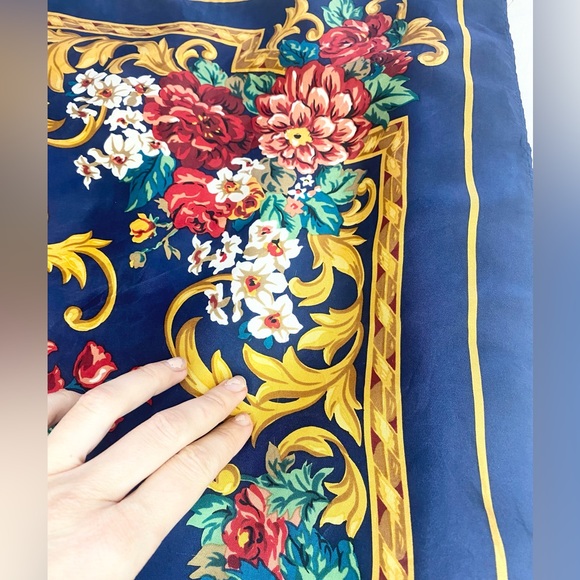 Kathie Lee Collection Floral Square Scarf - Picture 7 of 8